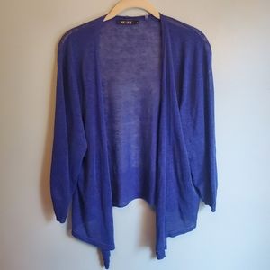 NIC + ZOE Blue 4 Way Cardigan